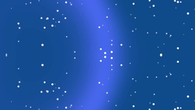 Blue abstract motion background with drifting white particles and wavy light.