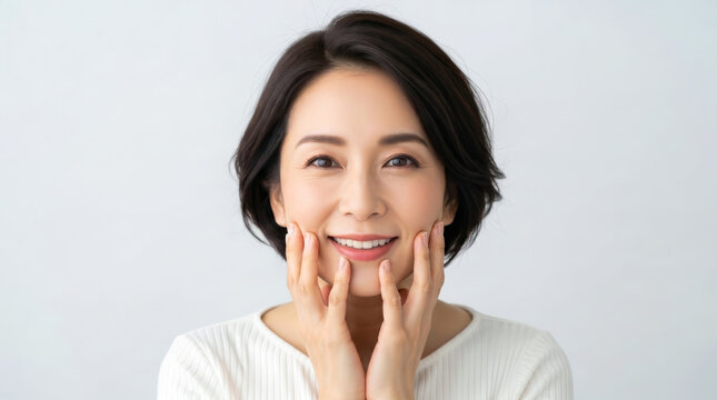 50代や60代のミセス世代の美しい大人の女性のポートレート