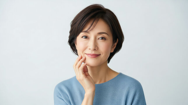 50代や60代のミセス世代の美しい大人の女性のポートレート