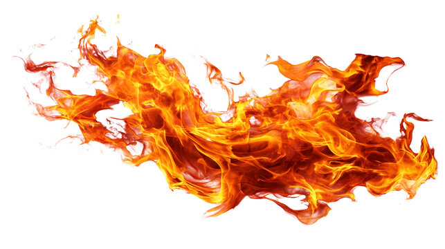The flames isolated transparent background.