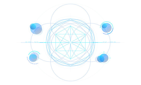 Abstract network of connected nodes and lines, representing data flow and communication as transparent cutout