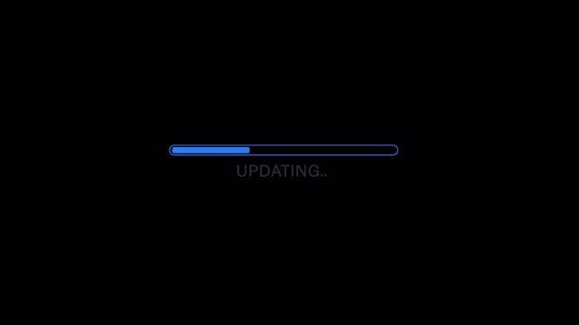 System Updating Progress Bar Animation Video - Transparent