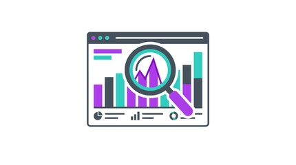 Fototapeta premium Analyzing Data in Browser Window