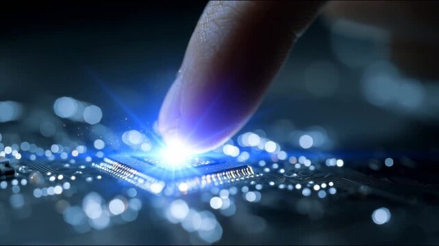 Artificial Intelligence Chip Activated by Human Touch on Advanced Circuit Board
