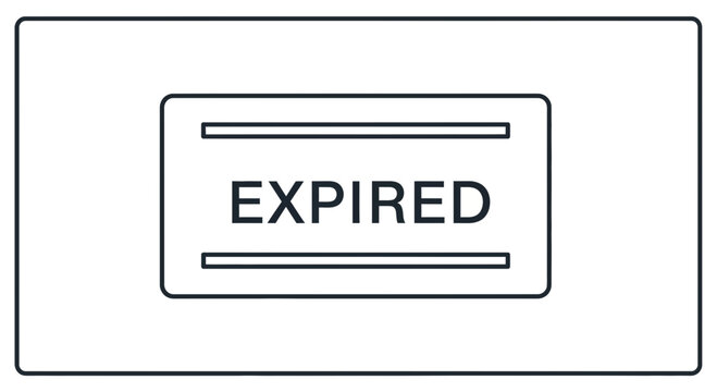 Expired Stamp Icon - Graphic Symbol for Outdated or Finished Status