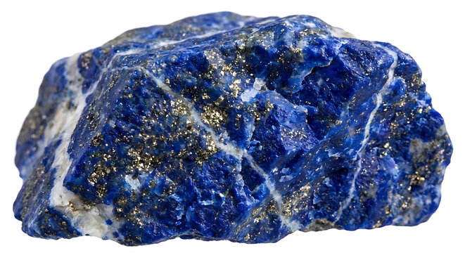 Raw Lapis Lazuli Mineral with Pyrite Inclusions