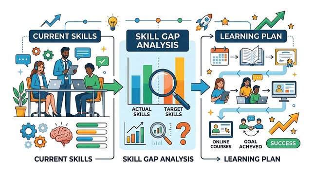 Skill gap analysis and professional development learning plan
