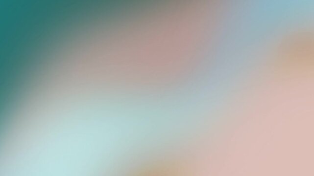 Smoothly shifting soft pastel gradient background with teal peach and light blue colors flowing in a minimalist abstract loop.
