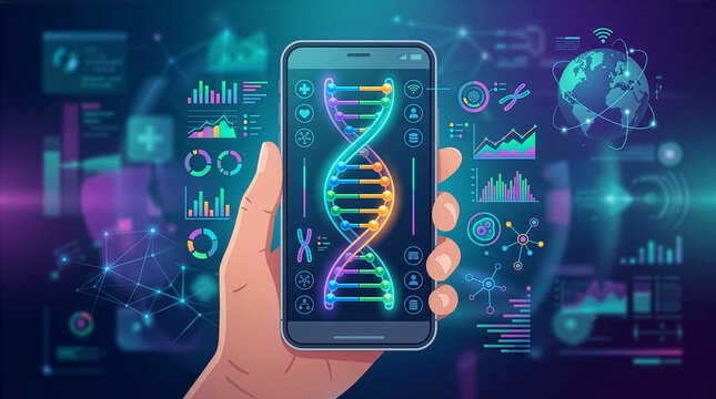Genetic Sequencing Interface with Bioluminescent DNA Display for Healthcare Innovation