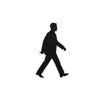 Silhouette of a Man Walking