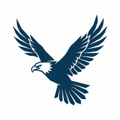 Fototapeta premium Majestic eagle soaring through the sky, symbolizing freedom and power with its wide wingspan