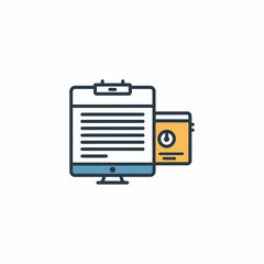 Fototapeta premium Digital Document Management and Online Form Interface Vector Illustration