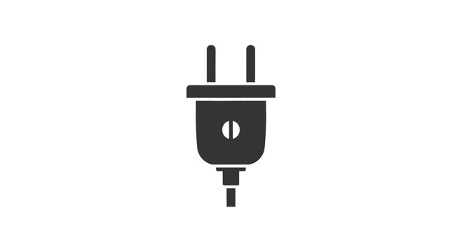 Electric Plug Isolated on White Background.