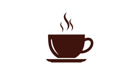 Fototapeta premium Steaming Hot Coffee Cup Illustration.