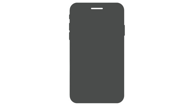 Black Smartphone with Rounded Corners and Camera.