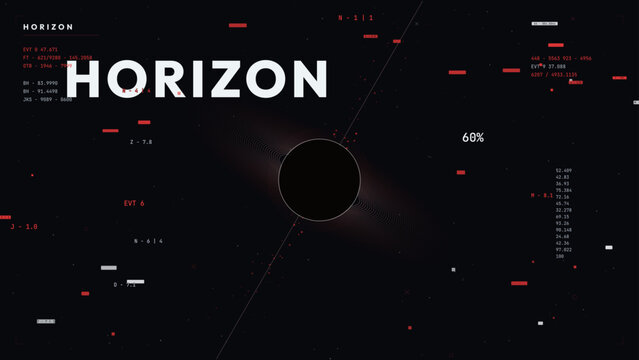 Abstract crimson black hole background with cosmic deep space and starry night sky modern astronomy science vector illustration glowing galaxy nebula universe design template for poster banner
