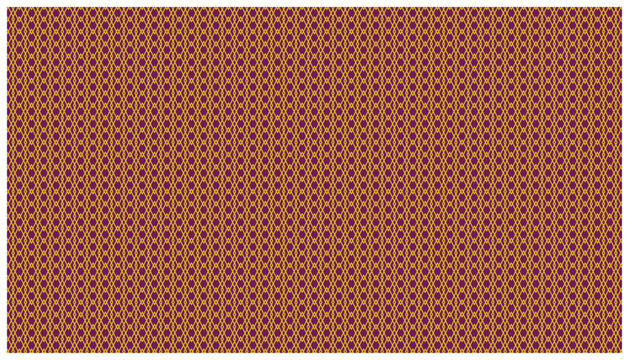 Geometric pattern of interlaced shapes on a deep purple background seamless textile wallpaper.