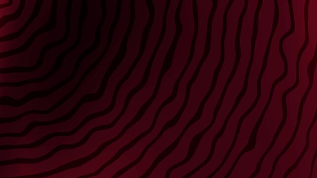 Dark maroon wavy stripes in a curved parallel lines optical abstract pattern for backgrounds, graphic design projects, and digital art.