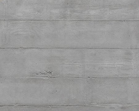 Seamless Horizontal Board Form Concrete Wall Texture with Weathered Grey Surface Details