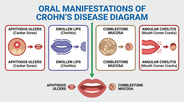 Oral Manifestations of Crohn's Disease Diagram
