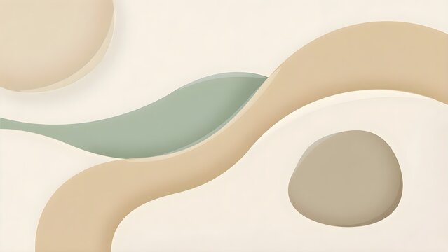 Flowing pastel wave shapes forming a modern abstract background.