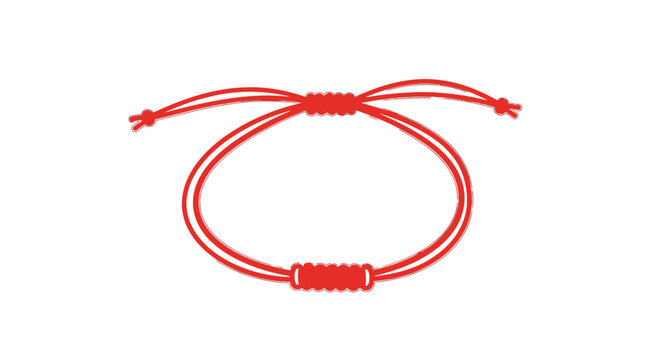 Red Cord Bracelet with Sliding Knot.