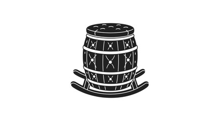Black and White Illustration of a Barrel. © Ambro Coknald