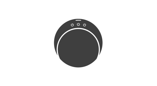 Black circular control knob with buttons.