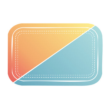 Colorful geometric shape with dotted border