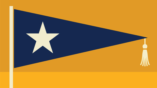 Timor Leste East Timor national pennant flag flat vector illustration design