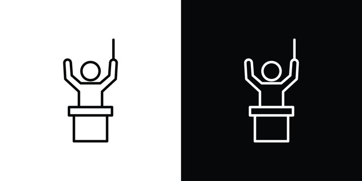 Conductor icon for web or mobile apps. EPS10