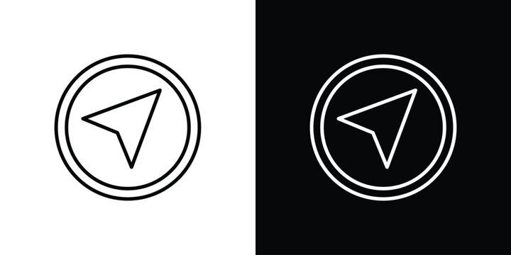 Navigate icon for web or mobile apps. EPS10