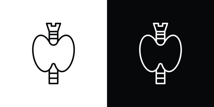 Thyroid gland icon for web or mobile apps. EPS10