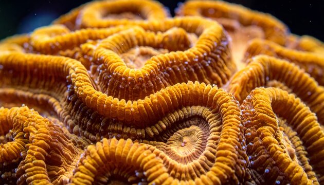 Vibrant orange coral reef texture close-up.