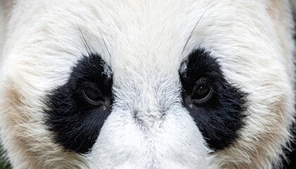 Obraz premium Close-up of a panda's face.