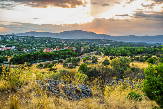 Sunset, Madrid, Spain, Parquelagos Torrelodones, Sierra Noroeste, Navacerrada, Europe