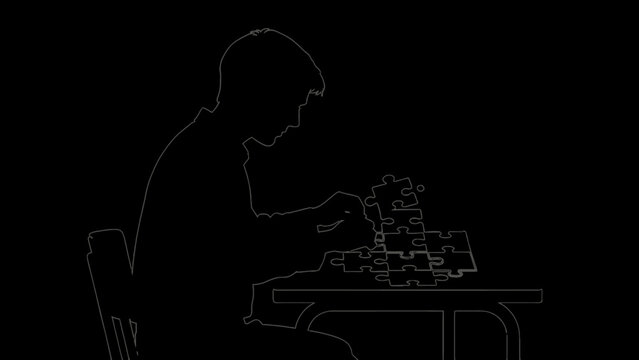 puzzle, jigsaw puzzle, puzzle pieces, man, adult