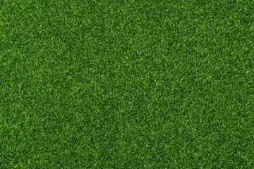 Fototapeta premium Green grass background, artificial turf texture top view