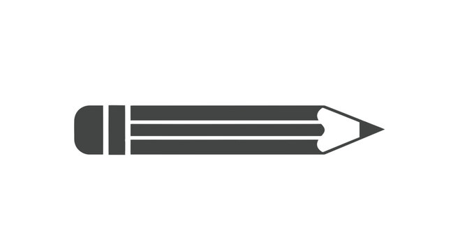 Black Pencil with White Stripes and Tip.