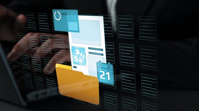 Business Professional Engaging in Digital Data Management with Virtual File System and Automation Tools for Enhanced Productivity. Entropy.