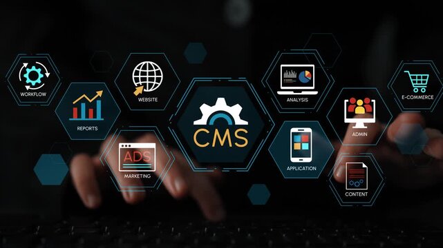 Digital Content Management System Graphic with Interface Icons for Website Workflow and E-commerce Analysis. Entropy.