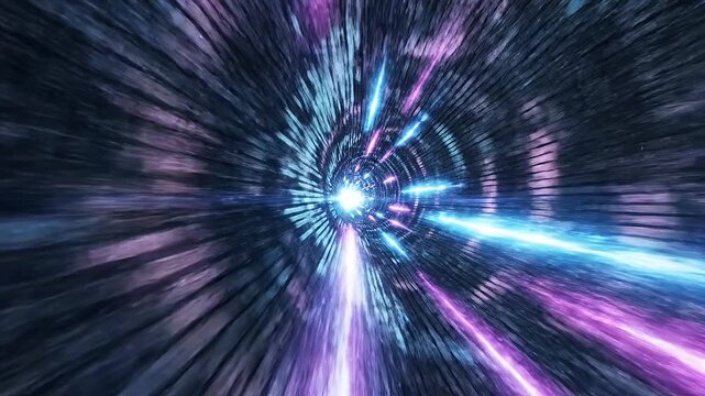 High speed fiber optic data transfer tunnel background.
