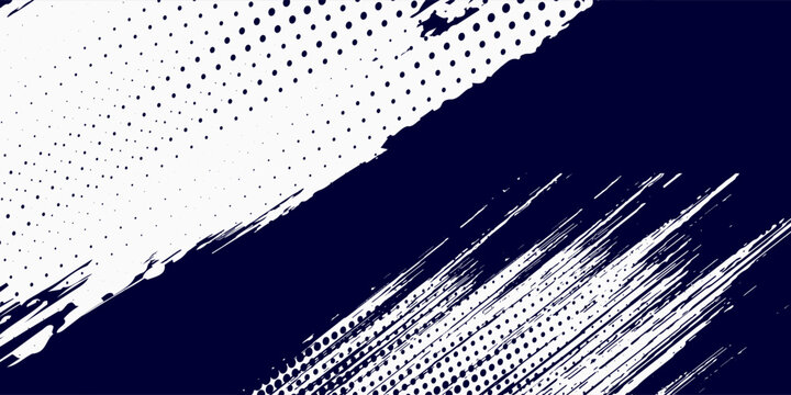 Dots halftone white \u0026 blue color pattern gradient grunge texture background. Dots pop art comics sport style vector illustration. grunge vector