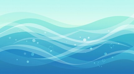 Naklejka premium Abstract Coastal Water Waves Background with Layered Blue Currents