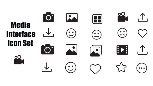 Media Interface Icon Set