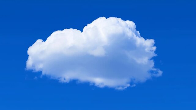 Midframe Cloud Drifting Across Bright Blue Sky