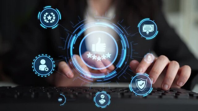 Quality approval and certification icons showing verified badge, standard check, award, trophy, inspection, rating, quality management, guarantee, trust, and compliance. Funnel