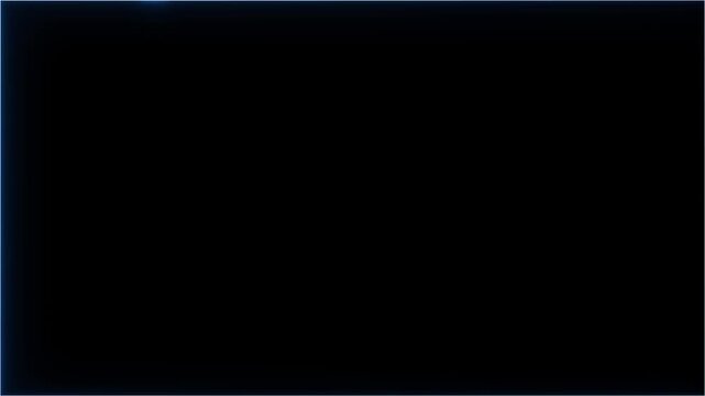 minimal glowing rectangle outline orbiting display border loop animation.