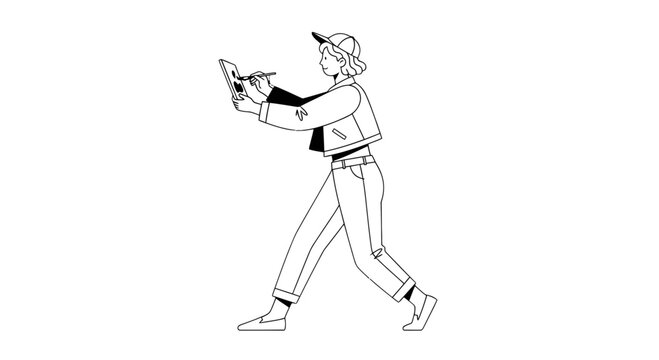 Illustration of a Baseball Player Swinging Bat.