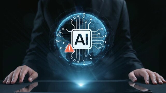 AI interface showing prompt error warning and system alert. AI prompt failure can lead to incorrect output or hallucination. Managing AI prompt error is crucial in safe AI deployment. Elide